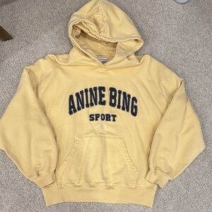 Anine Bing Sport Hoodie in Soft Yellow